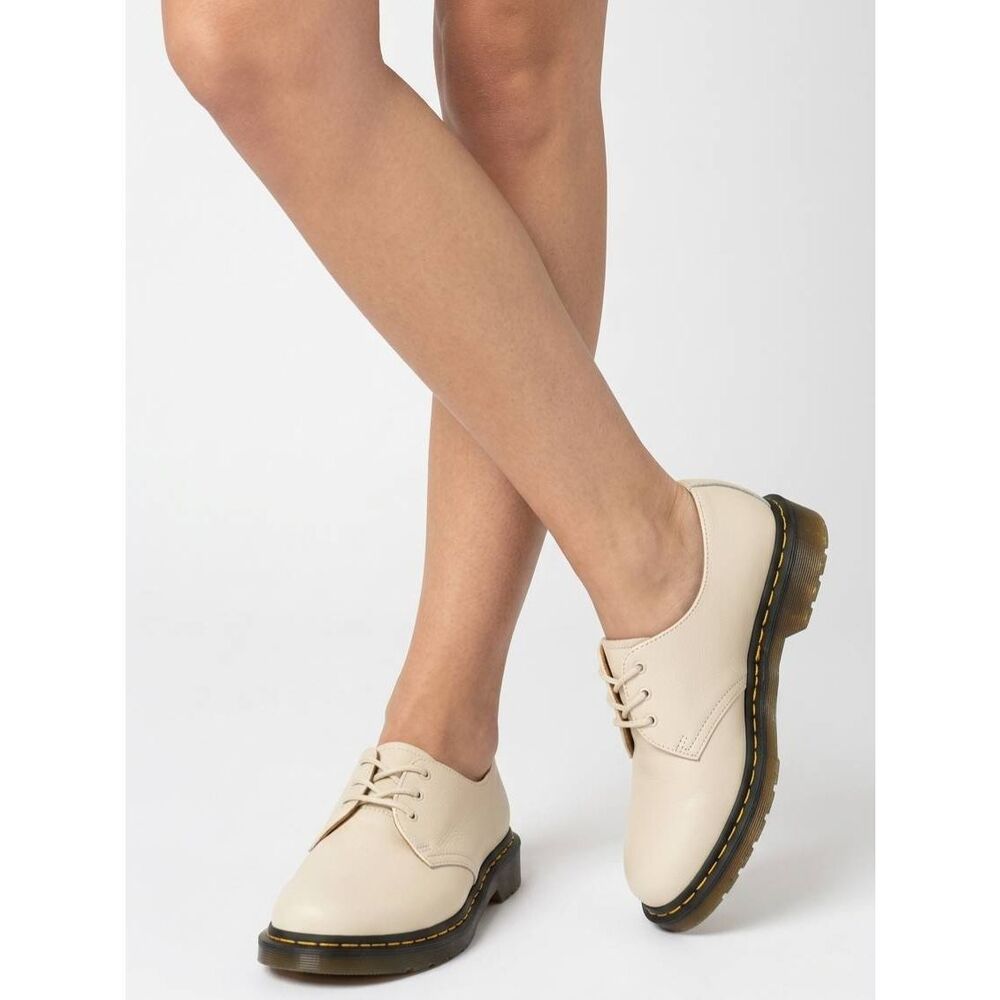 ☔️🩵NIB Dr. Martens 1461 Parchment Beige Virginia Leather Oxfords Size 8
